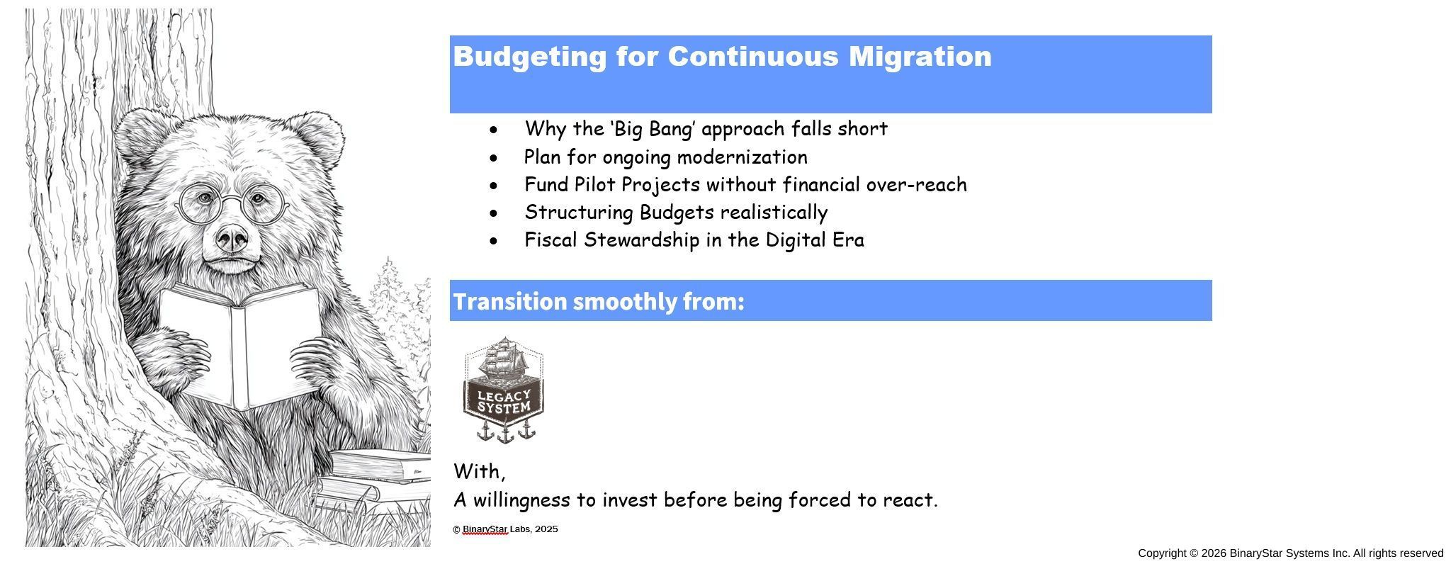 Budgeting for Continuous Migration
