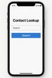 Cellphone app search screen